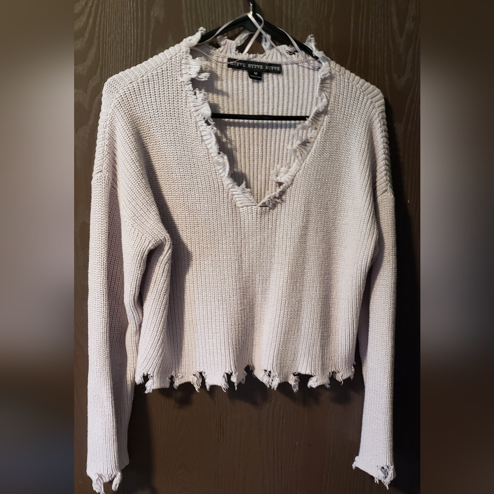 HYFVE Distressed Light Knit Sweater Size M